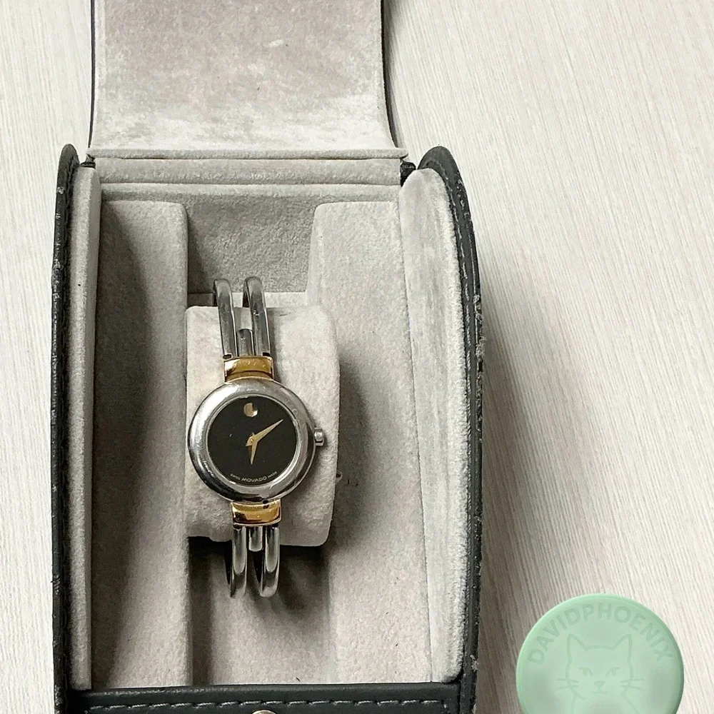 Movado Model No. 97 A1809 A Two Tone Watch W/ Original Box - Picture 7 of 10